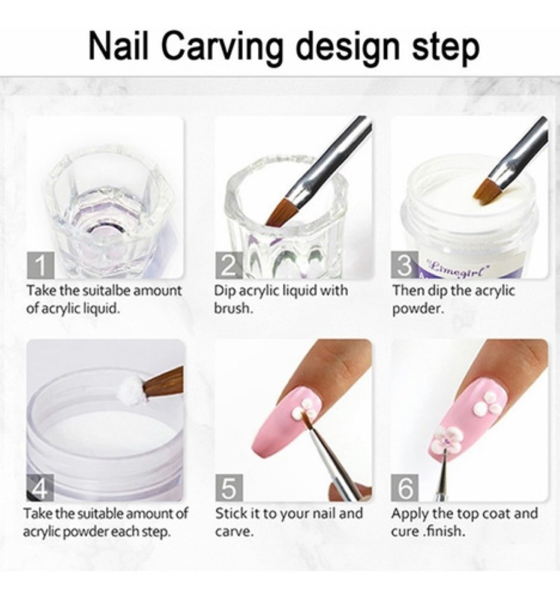 Juego De 73 Herramientas Para Uñas Acrílicas, Manicura, Base