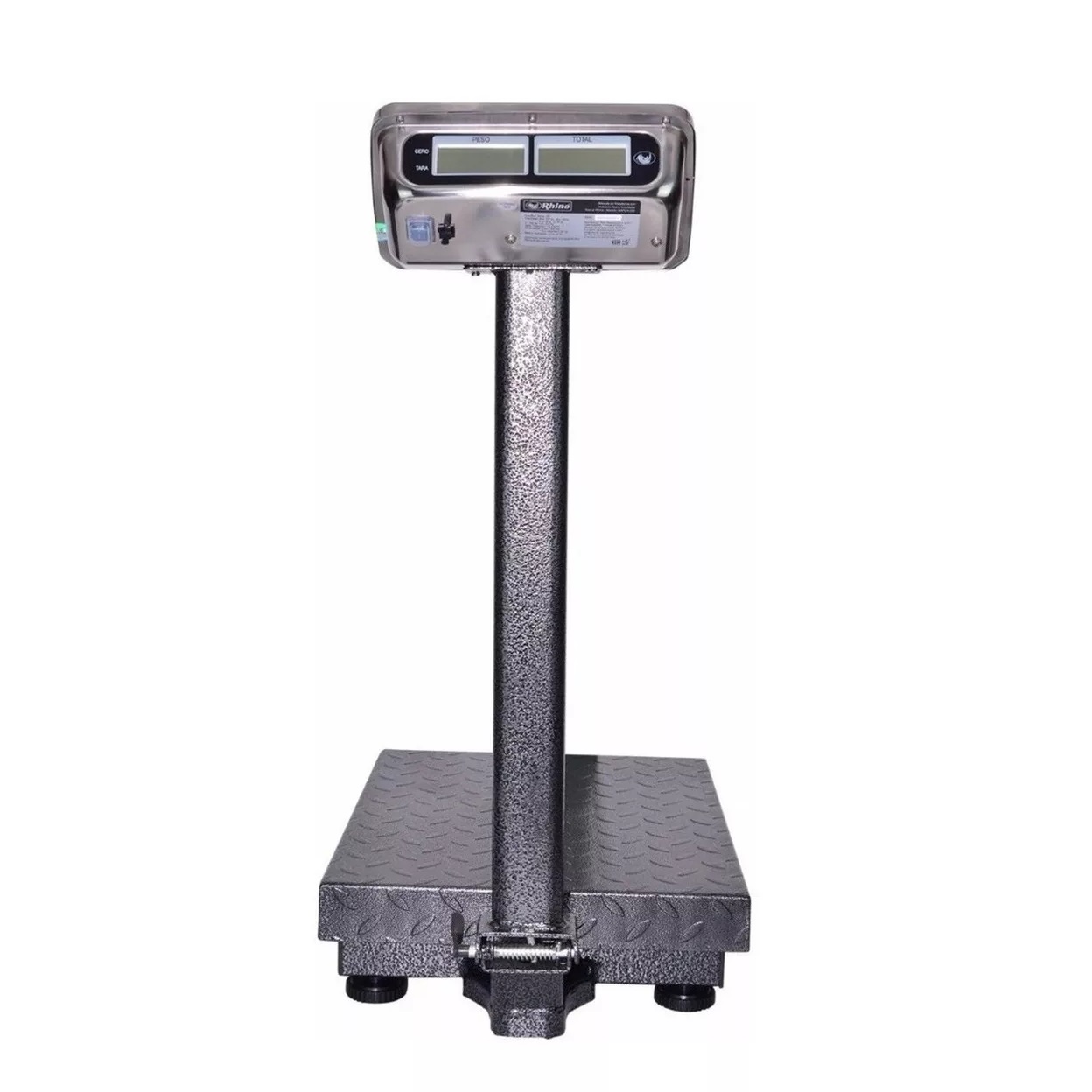 Báscula Comercial Digital Rhino BAPCA 200kg Con Mástil 100v - 120v Gris 50 cm X 50 cm