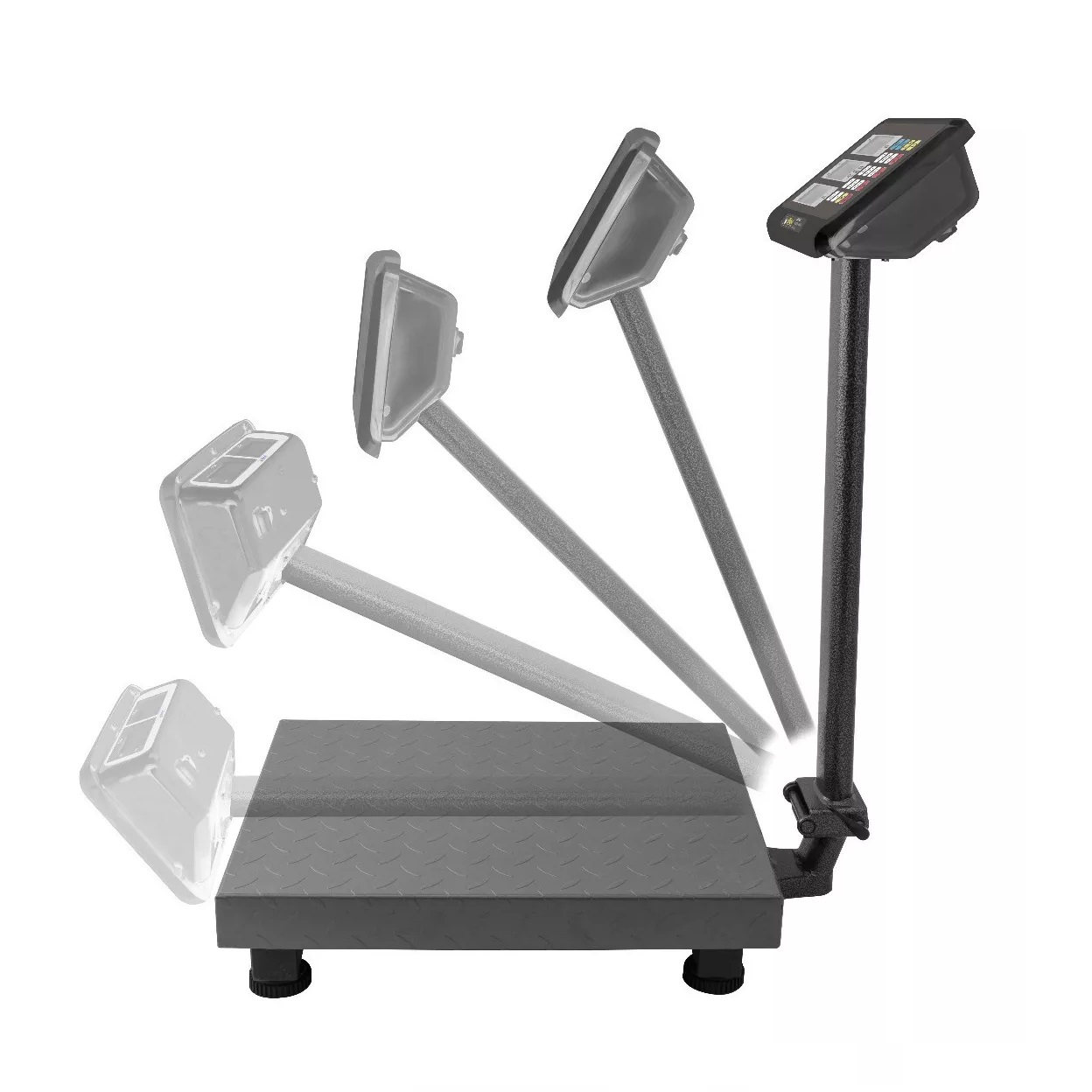 Báscula Comercial Digital Rhino BAPCA 200kg Con Mástil 100v - 120v Gris 50 cm X 50 cm