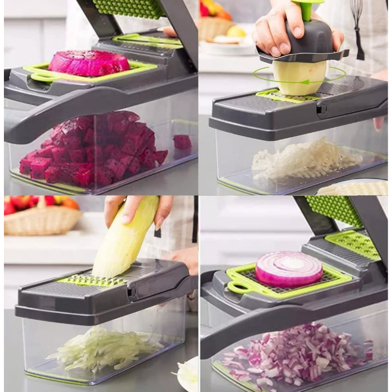 Cortador Rallador Rebanador De Verduras 7 En 1 Tipo Slice.