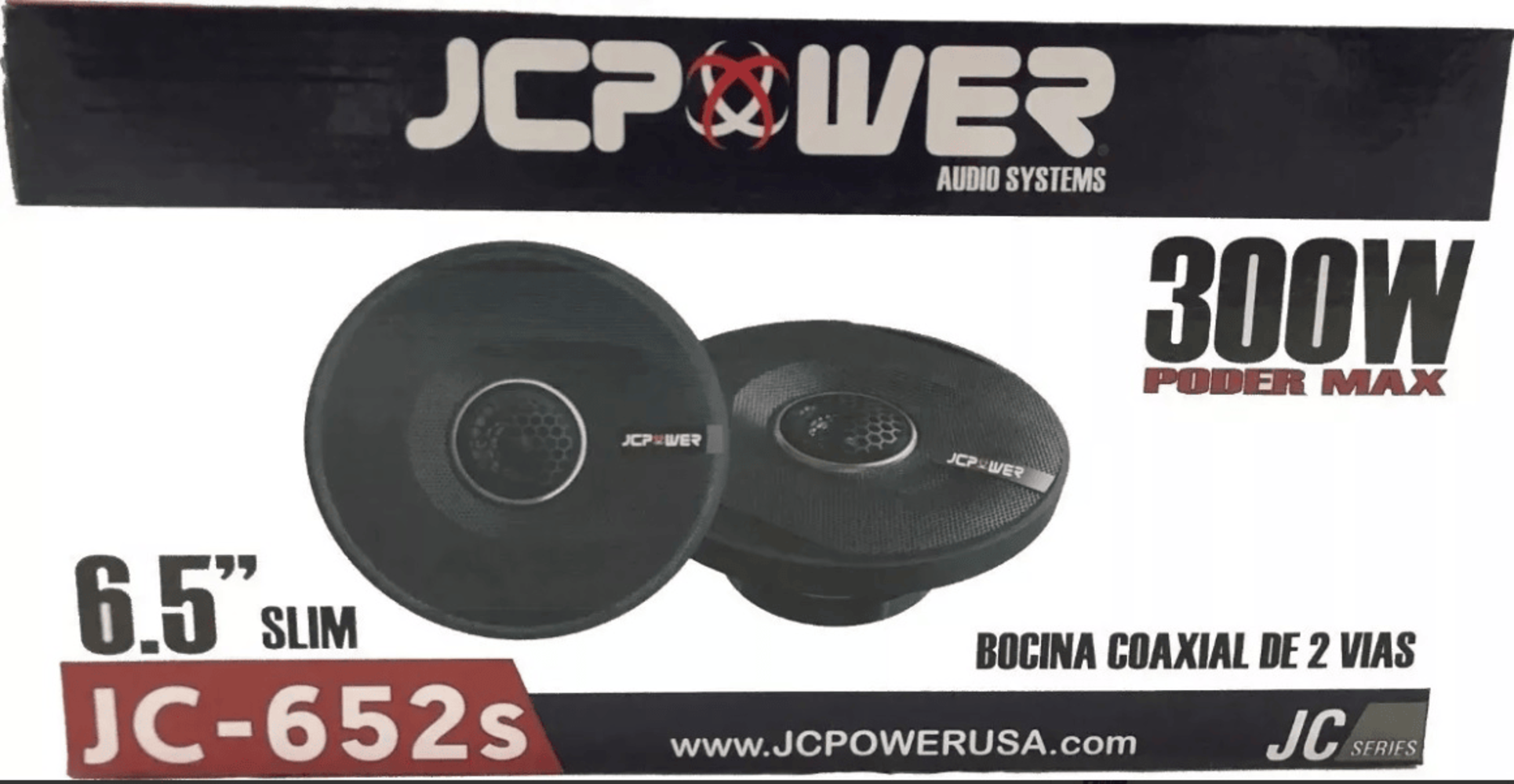 Par de Bocinas JC POWER JC652S 6.5 Pulg 3 Vías 150W RMS