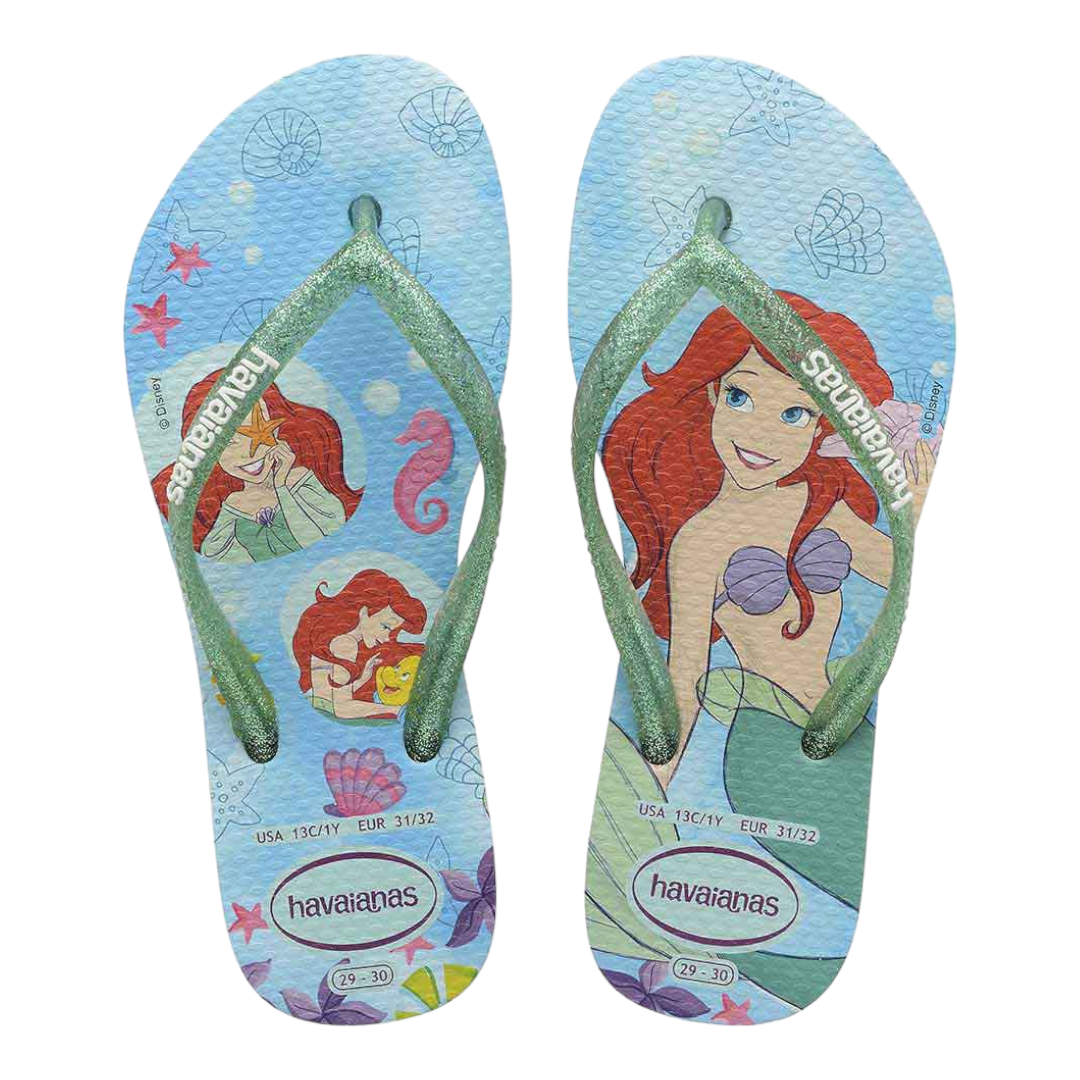 SANDALIAS PLANAS HAVAIANAS PARA NIÑASDE PRINCESAS