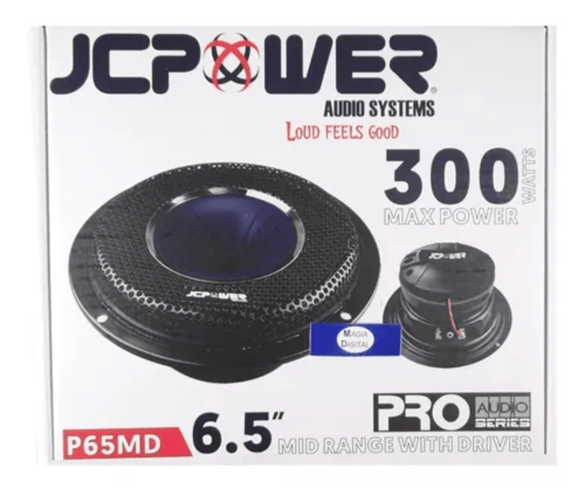 Medio Rango JC POWER P65MD 6.5 Pulg 2 Vías 150W RMS