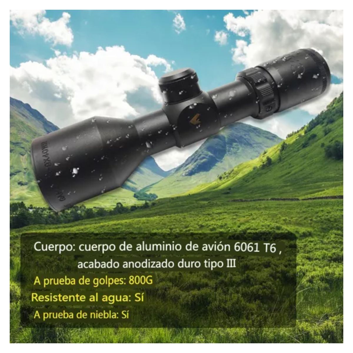 Gamo Mira Telescópica 3-9x40 Óptico Compacto Con Anillo 11mm negro