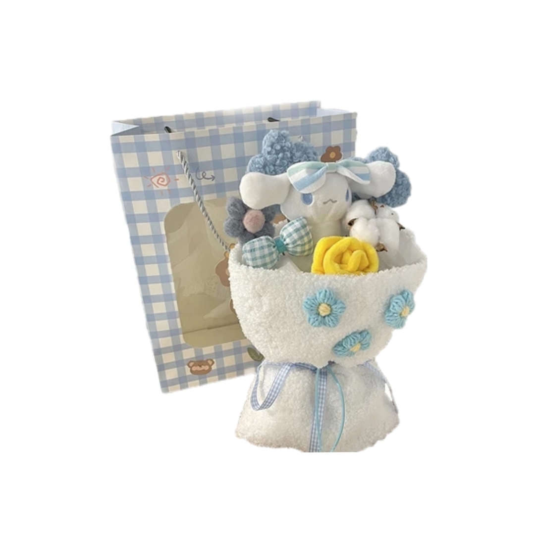 Ramo Peluche Kuromi, Cinnamorroll, Hello Kitty y Melody