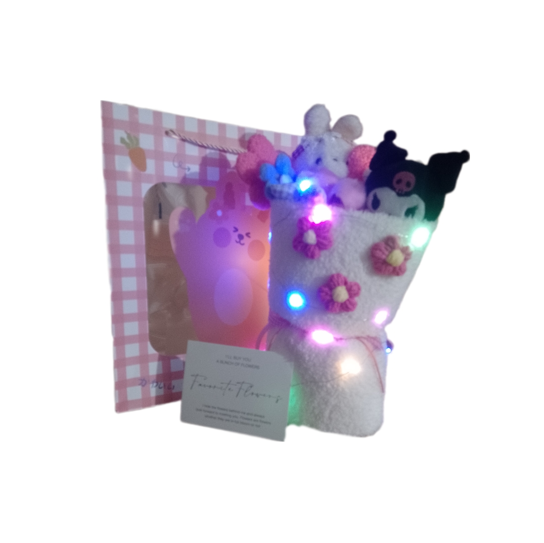 Ramo Peluche Kuromi, Cinnamorroll, Hello Kitty y Melody