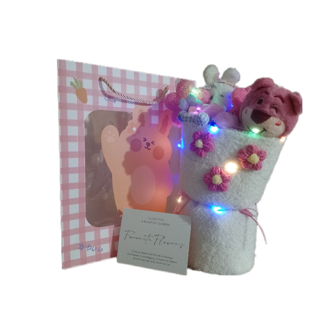 Ramo Peluche Kuromi, Cinnamorroll, Hello Kitty y Melody