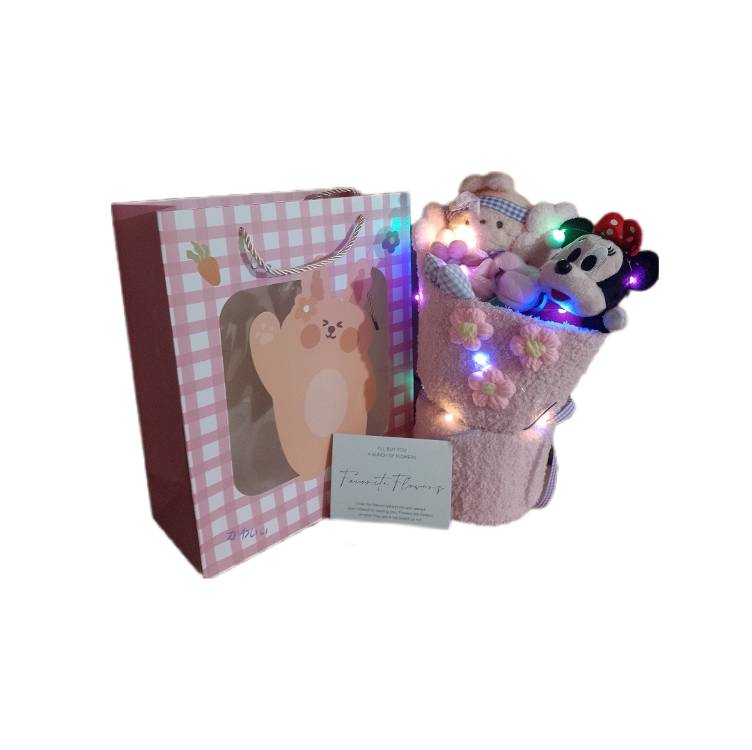 Ramo Peluche Kuromi, Cinnamorroll, Hello Kitty y Melody