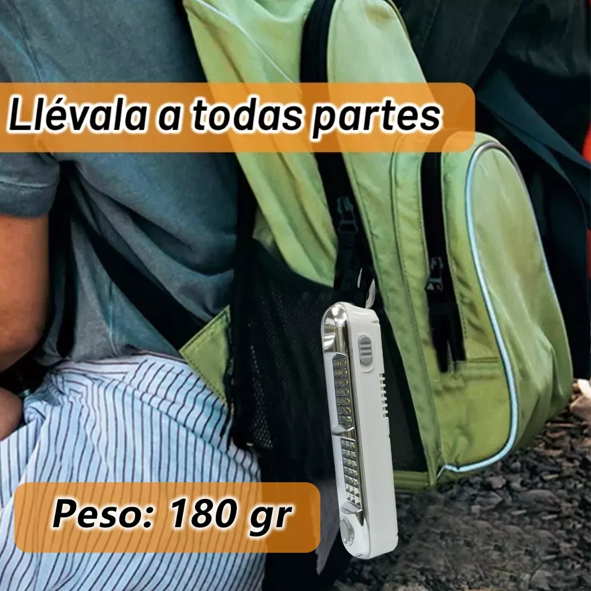 Luz De Emergencia Led Recargable Portátil Uso Campo Y Hogar