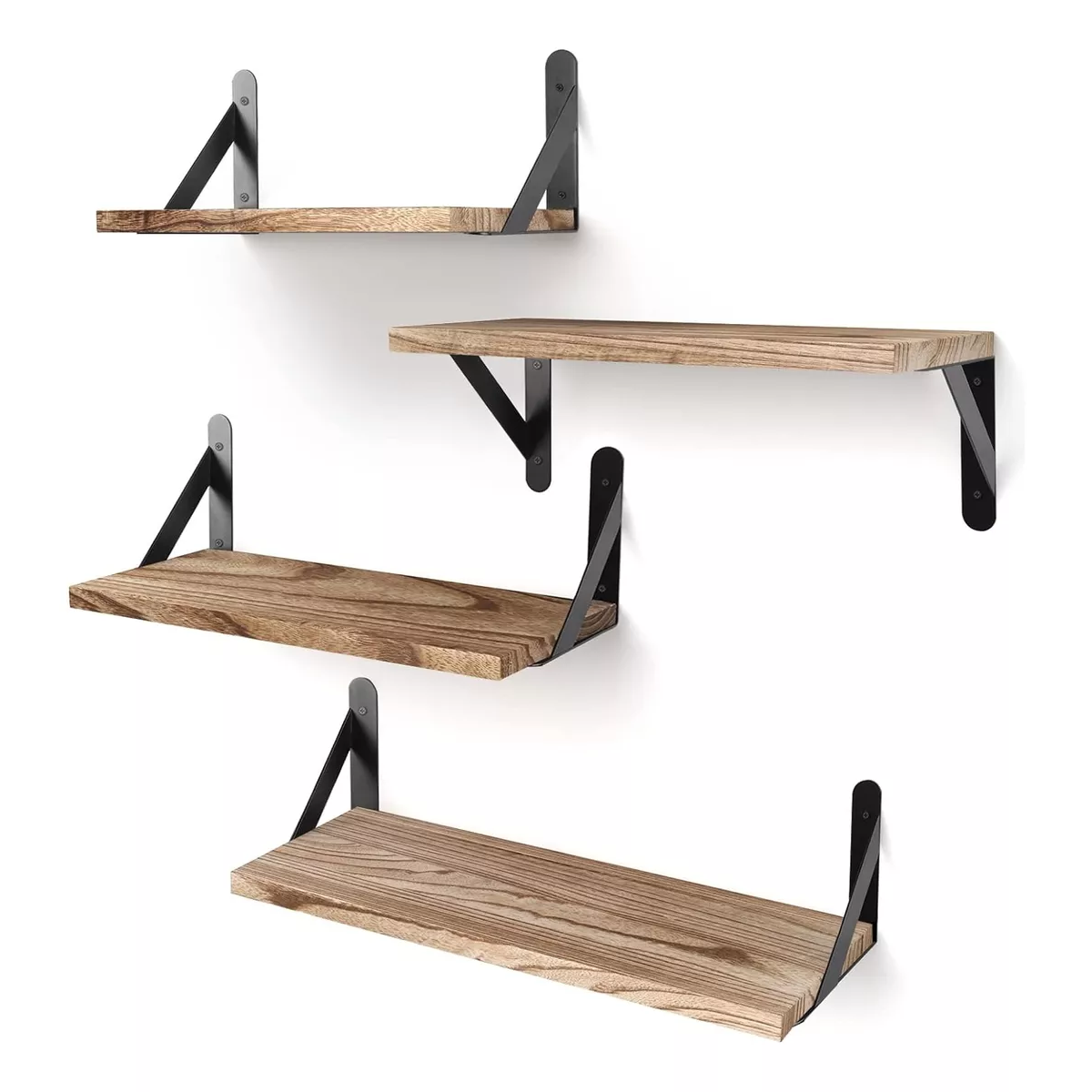 Set 4 Repisas Flotante Madera Minimalista Muebles Hogar Decorar