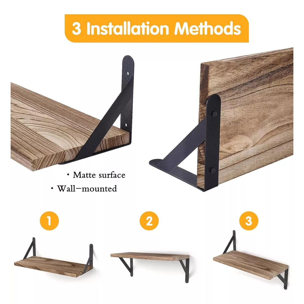 Set 4 Repisas Flotante Madera Minimalista Muebles Hogar Decorar