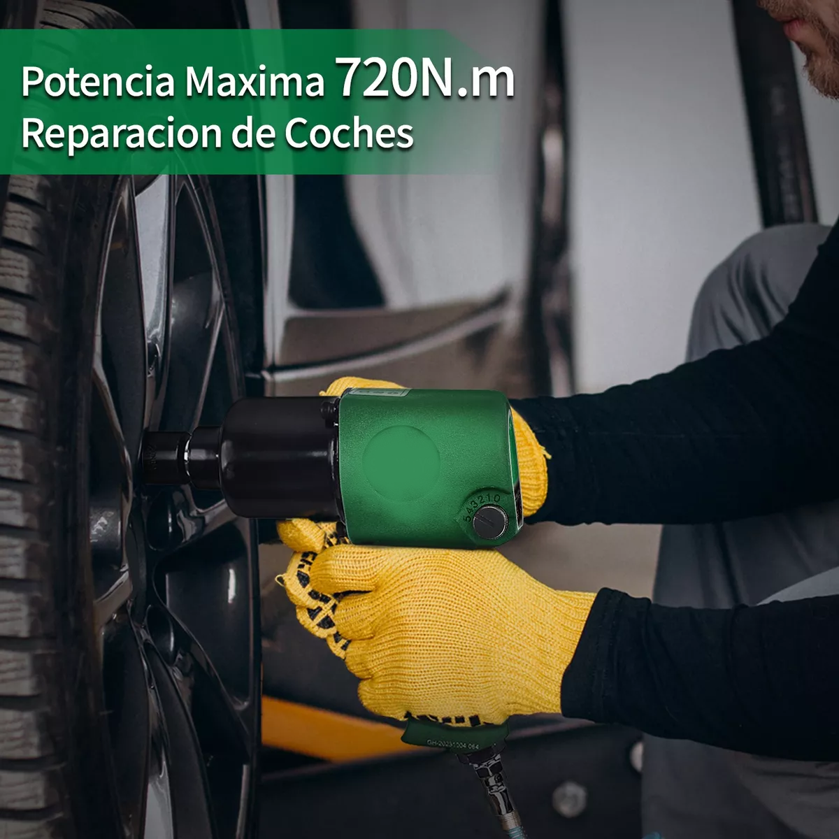  Llave De Impacto Pistola Neumática 1/2'' Verde 720nm