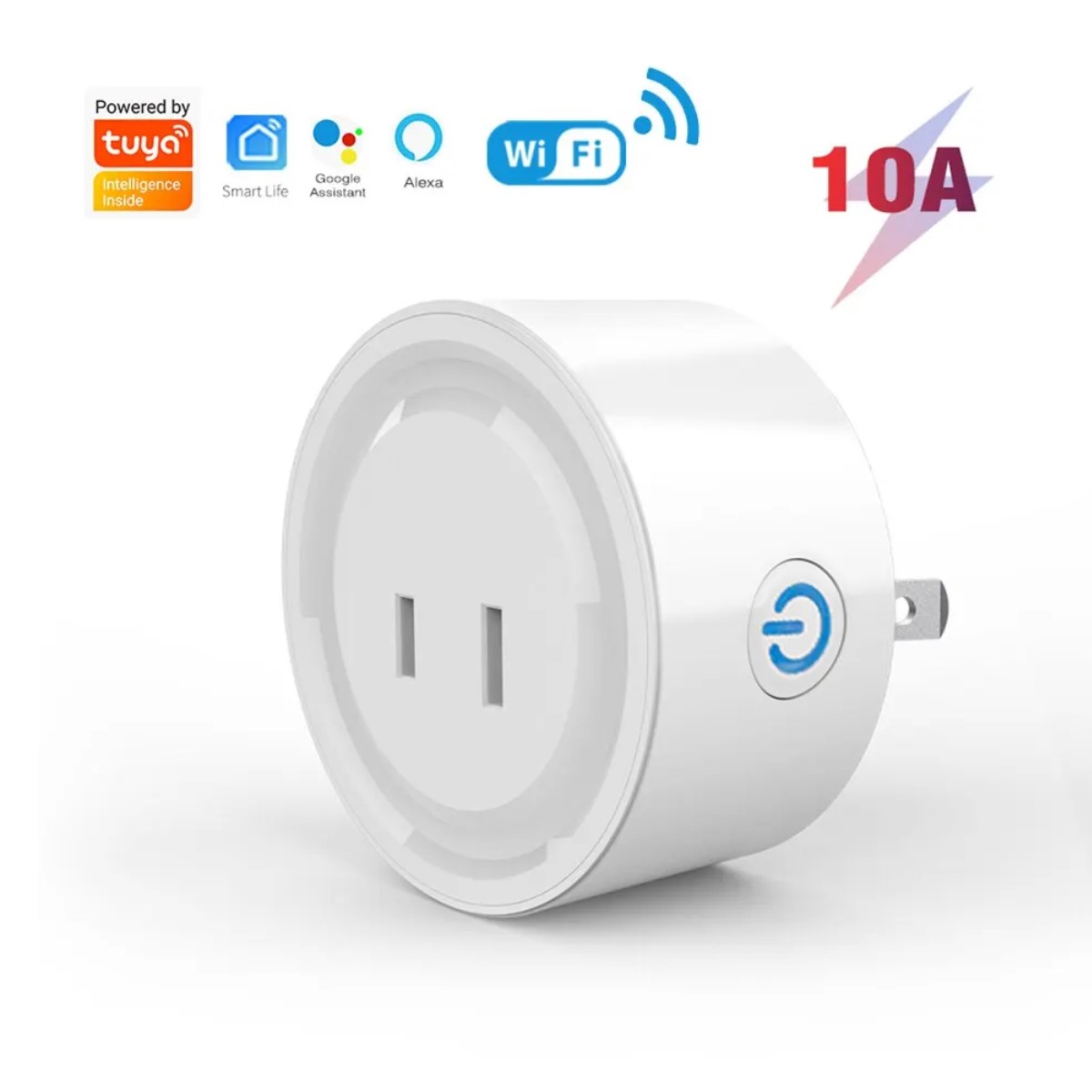 Contacto enchufe inteligente WiFi control remoto voz temporizador aplicación Alexa Google