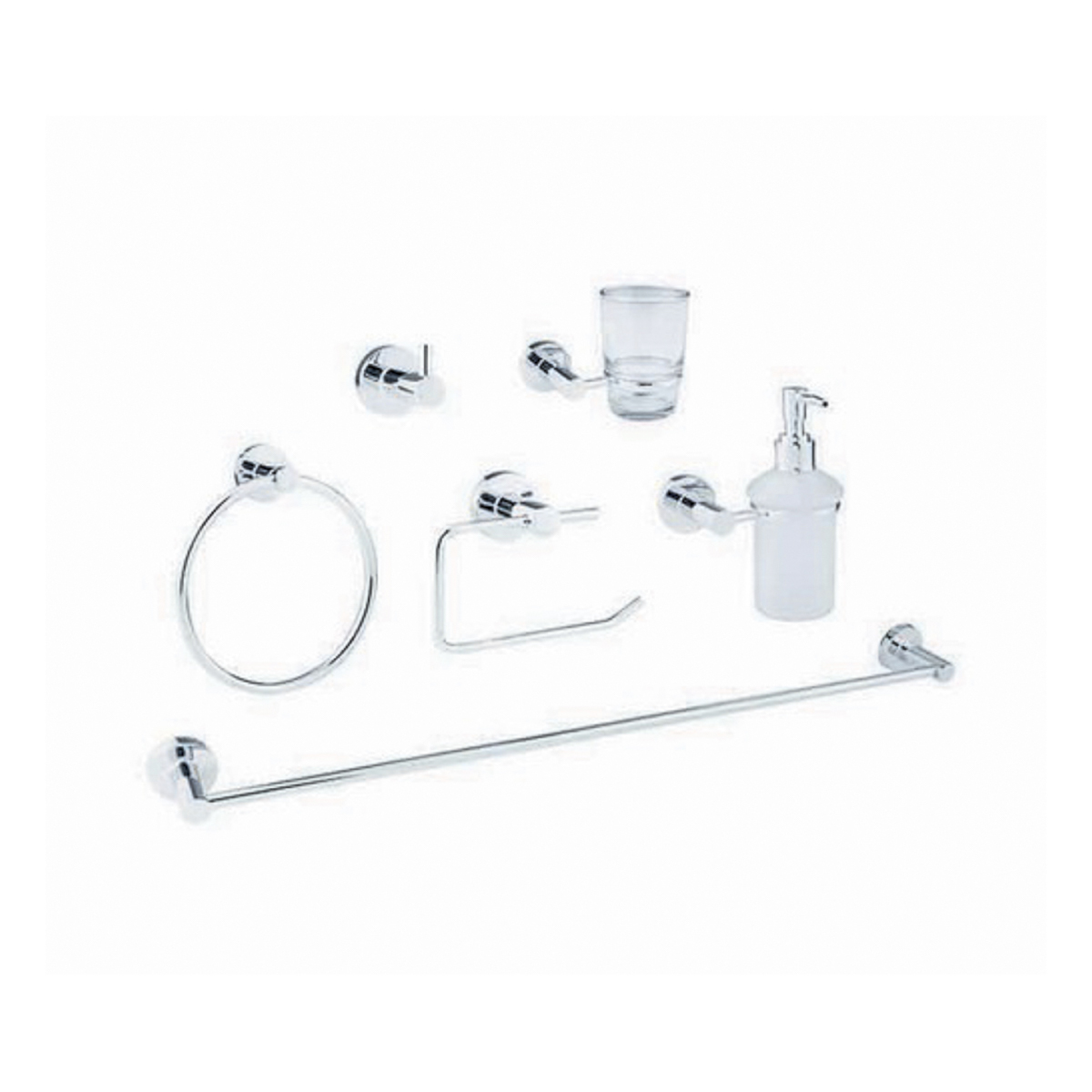 Juegos Accesorios Baño 6 Pzas Cromo Dica 3200