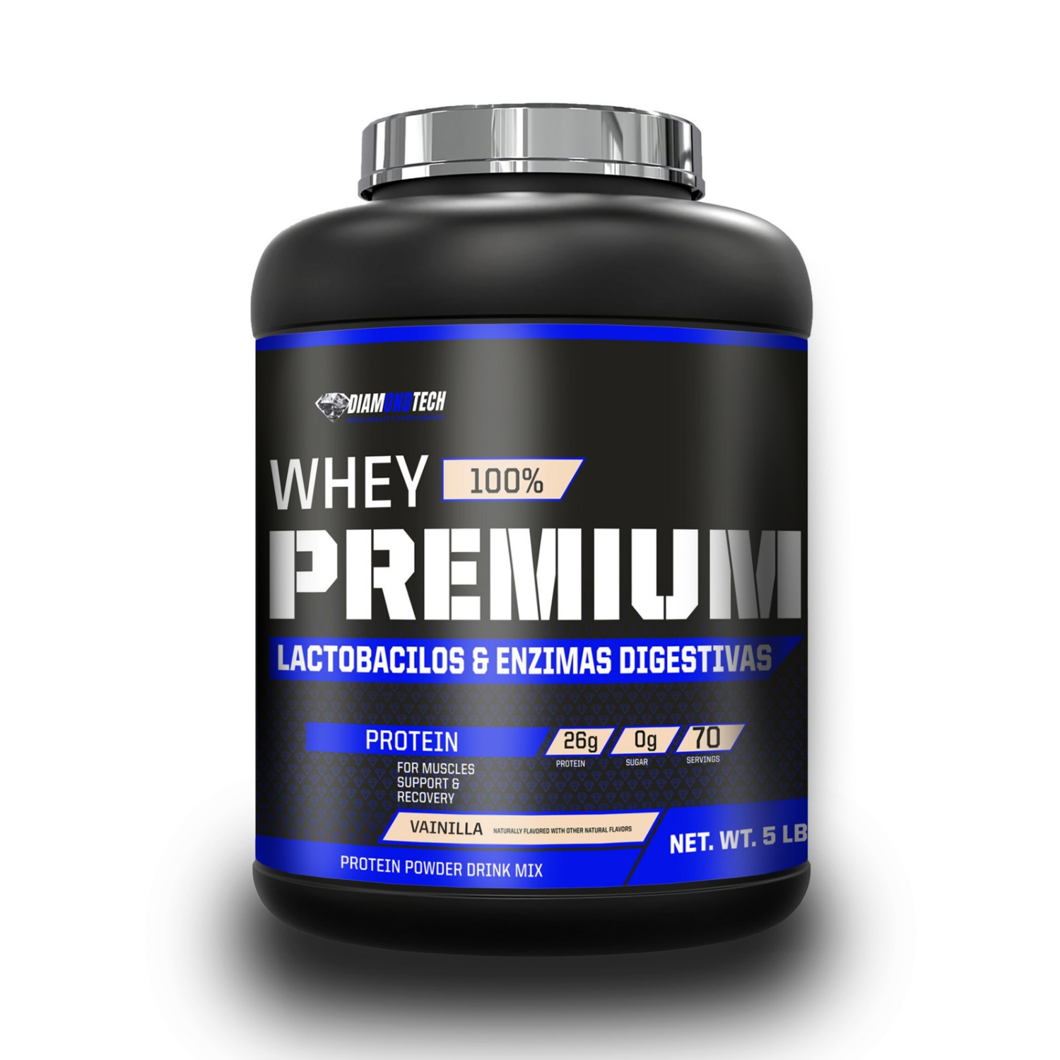 Proteína Whey Premium 5lbs (2.27kgs) con lactobacilos gasseri & enzimas ...