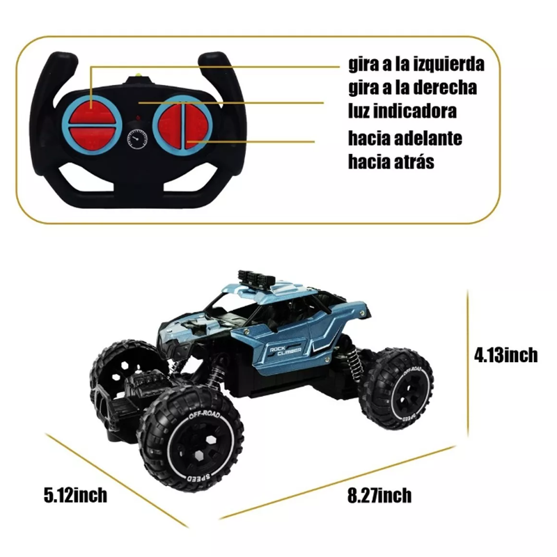 Carro Control Remoto Recargable Todoterreno Para Niños 