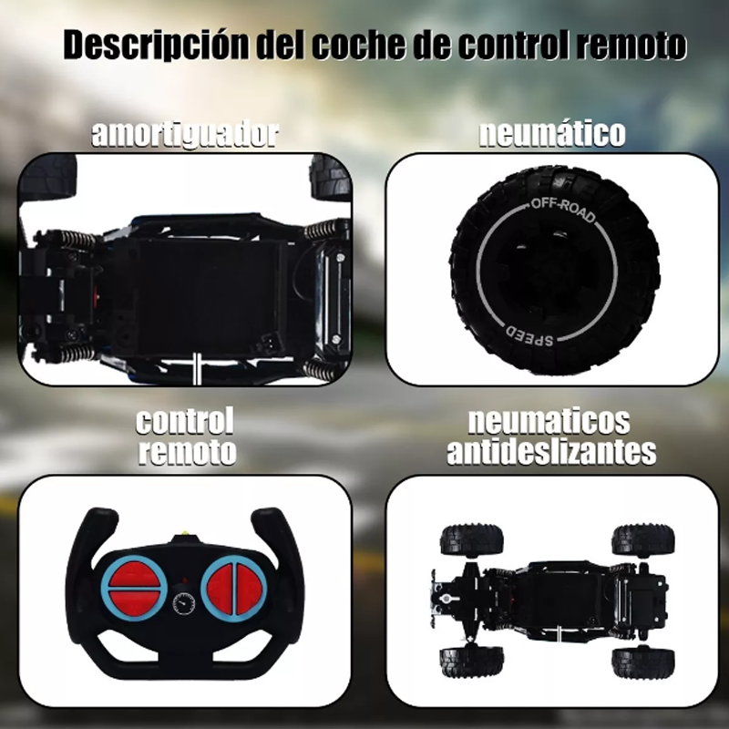 Carro Control Remoto Recargable Todoterreno Para Niños 