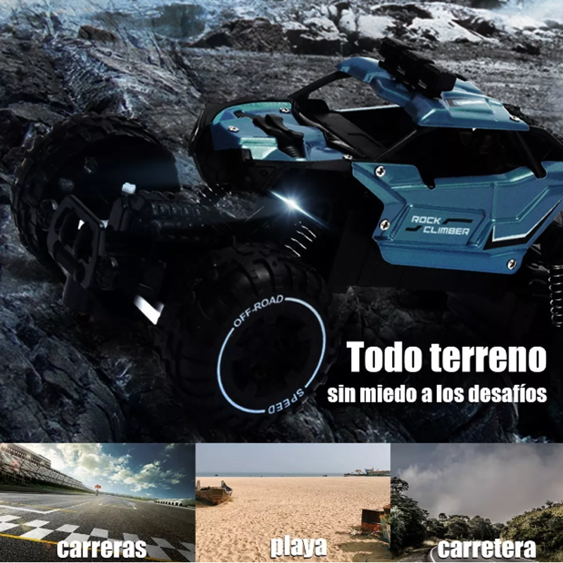 Carro Control Remoto Recargable Todoterreno Para Niños 