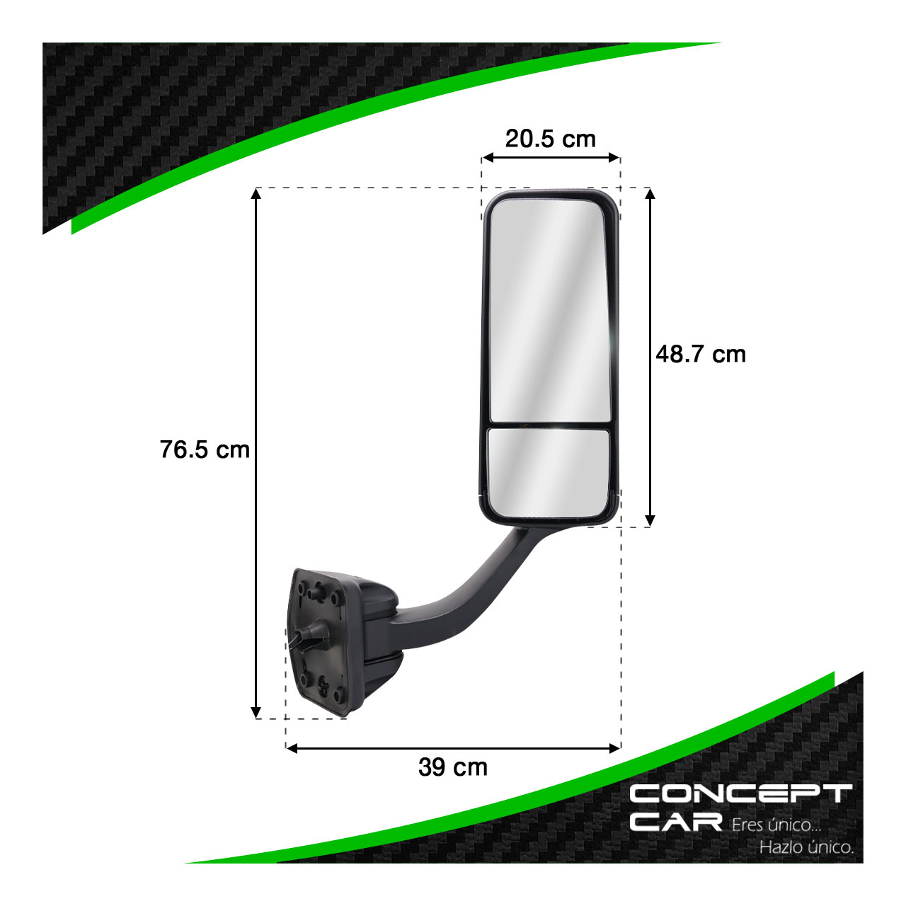 Espejo Lateral Freightliner Cascadia 08-17 Cromo Electrico
