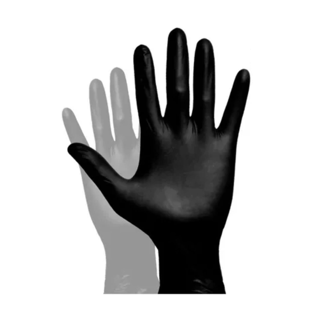 Guante Vinil Synmax Nitrilo Libre De Latex Negro / L