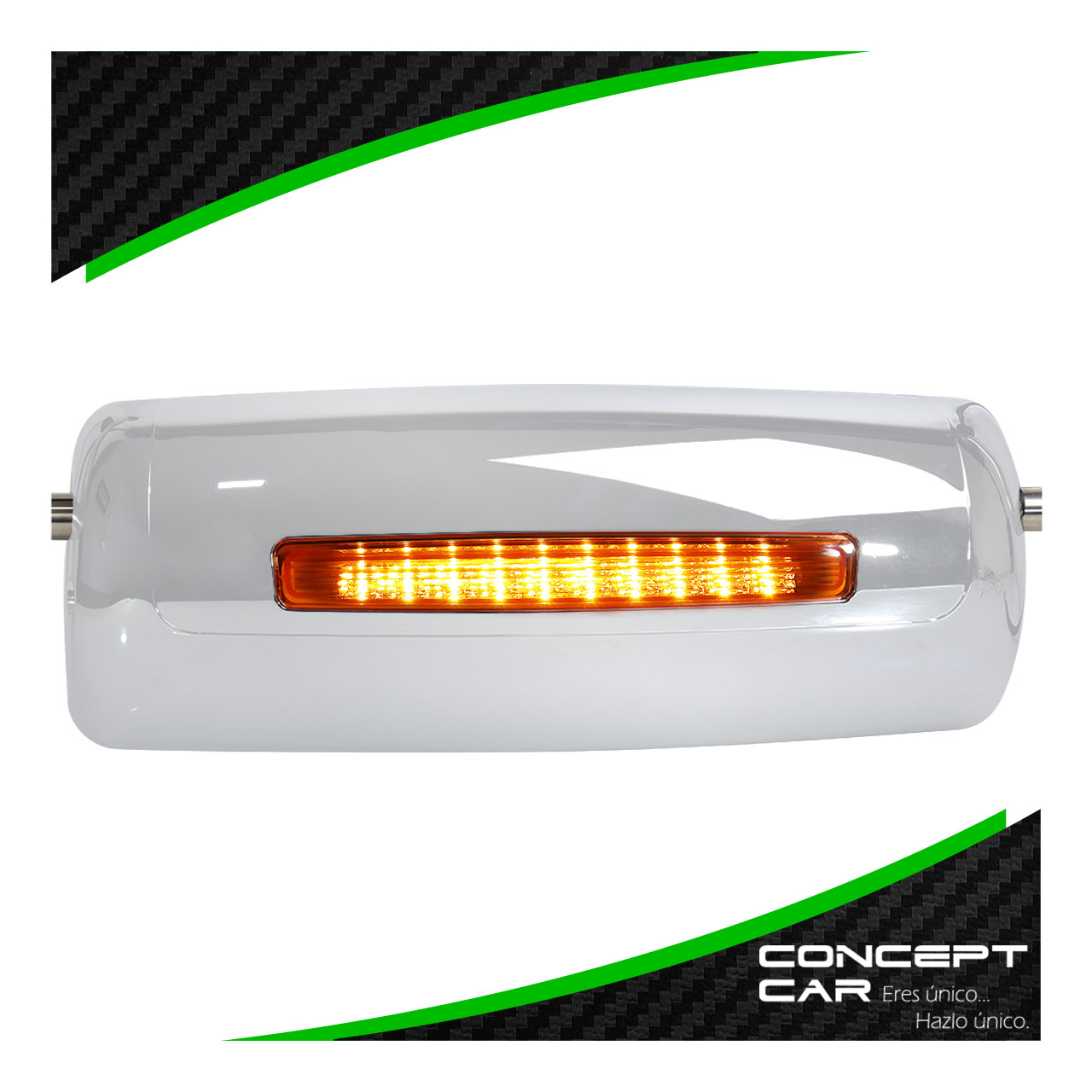 Par Espejo Lateral Direccional Led International Prostar Cromo