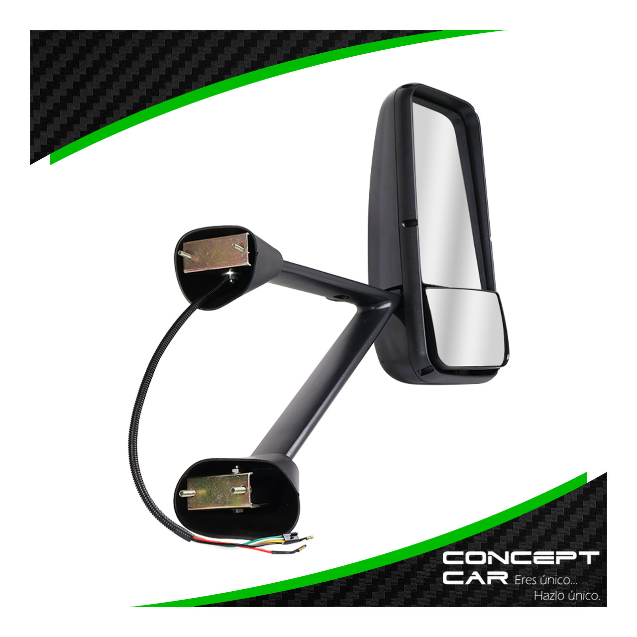 Espejo Lateral Kenworth T660 T600 T800 T370 Negro Electrico