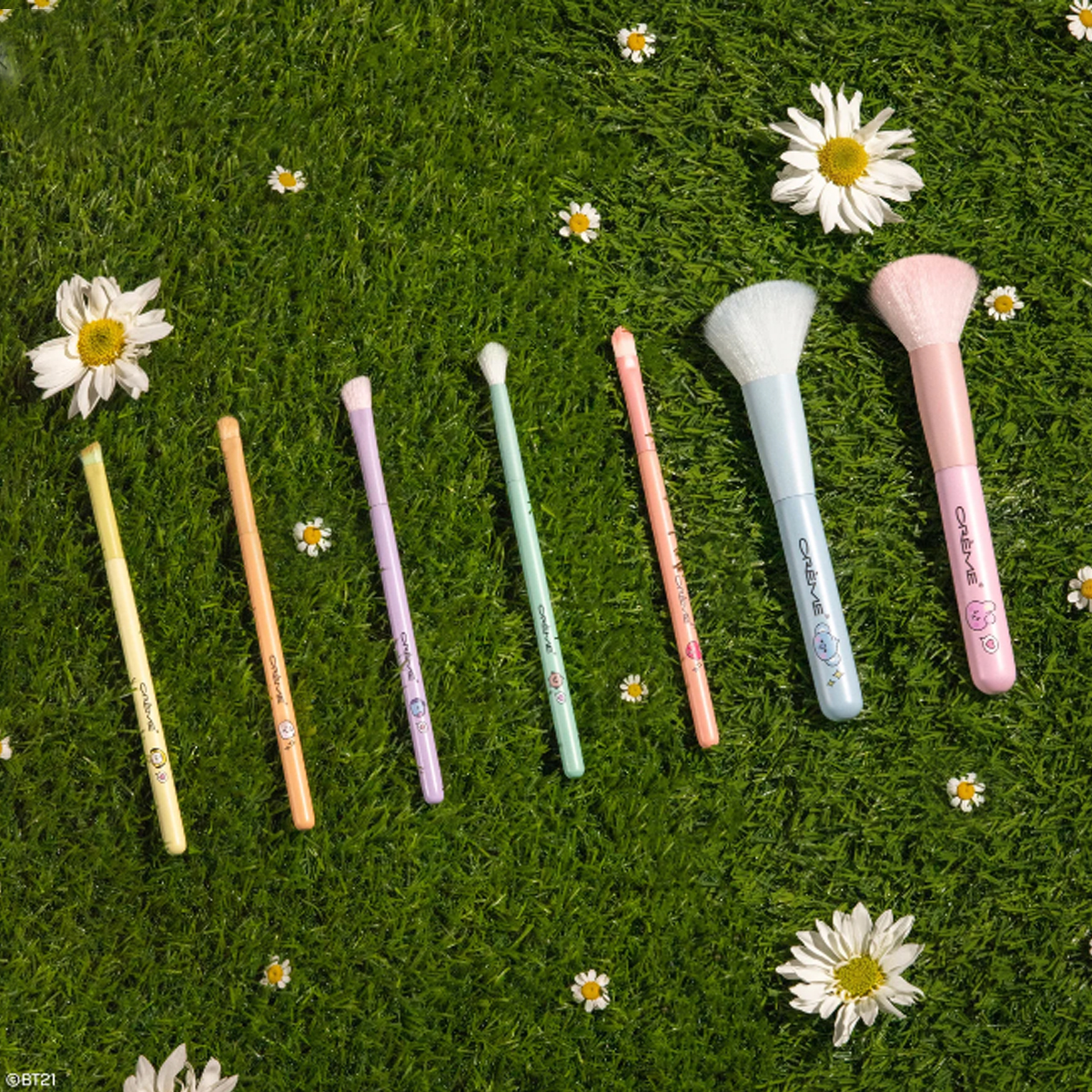 Set de 7 Brochas Suaves Bt21 Bts Edición Limitada Multicolor.