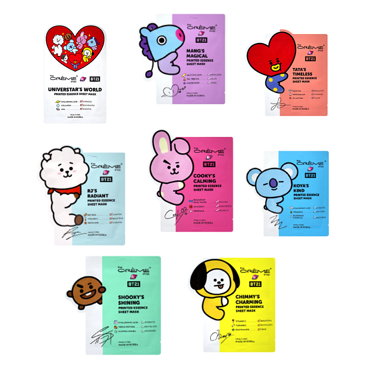 Colección 16 Mascarillas Facial The Creme Shop.