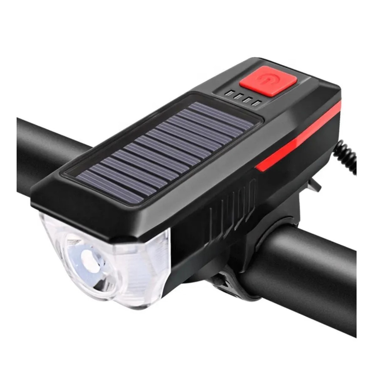 Lampara con bocina solar Luz Solar bicicleta montaña carretera linterna Powerbank recargable USB