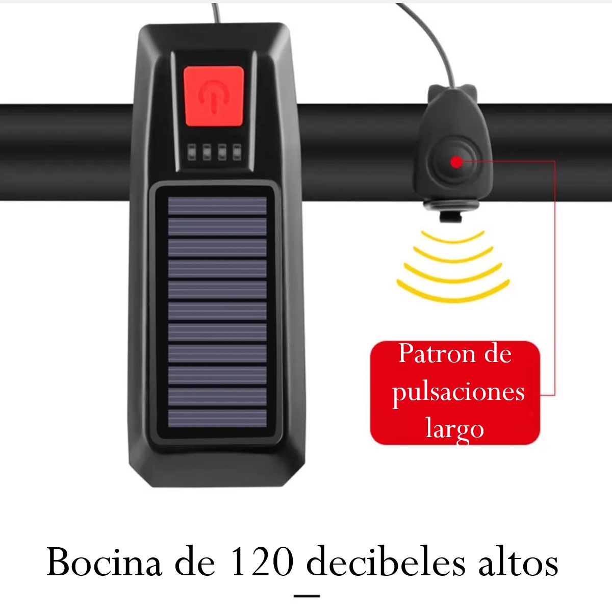 Lampara con bocina solar Luz Solar bicicleta montaña carretera linterna Powerbank recargable USB