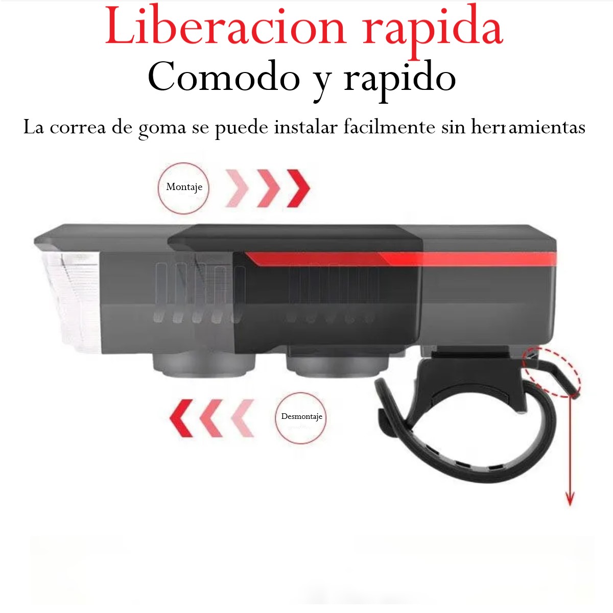 Lampara con bocina solar Luz Solar bicicleta montaña carretera linterna Powerbank recargable USB