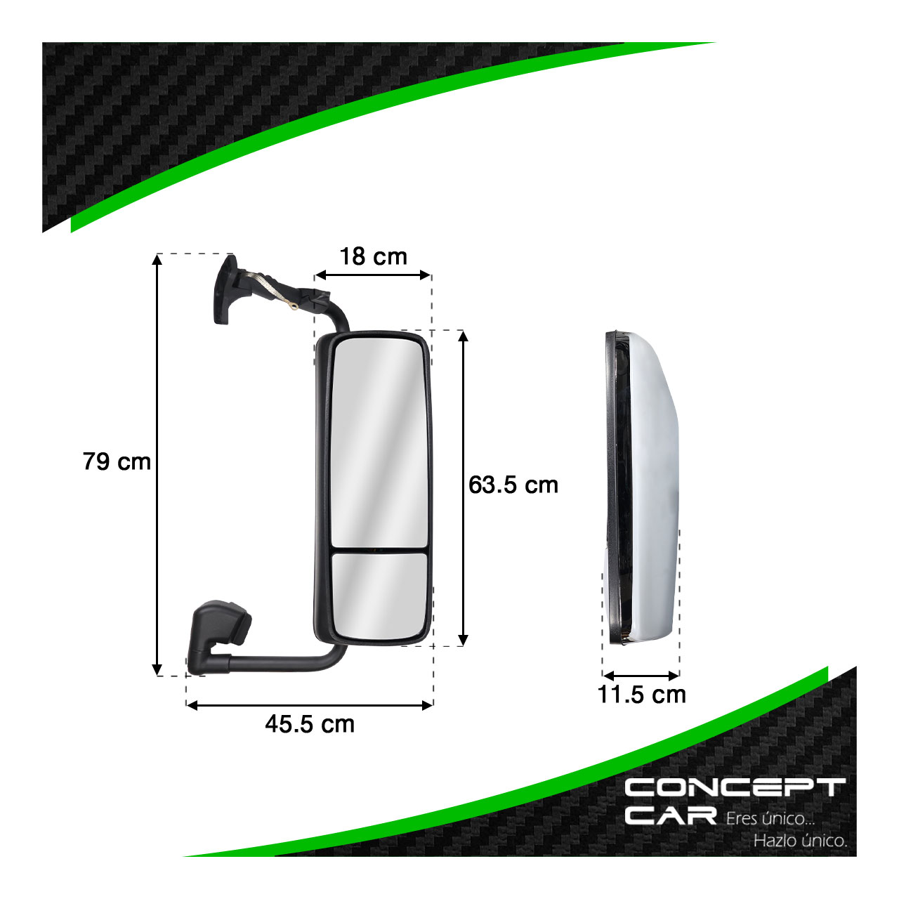 Par Espejo Lateral Volvo Vnl 3era Y 4ta Generacion Cromo Electrico
