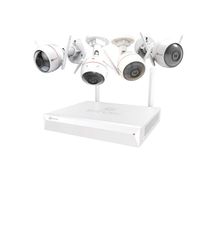 Kit De Seguridad Ezviz Ezwireless X5c 4 Canales 1tb