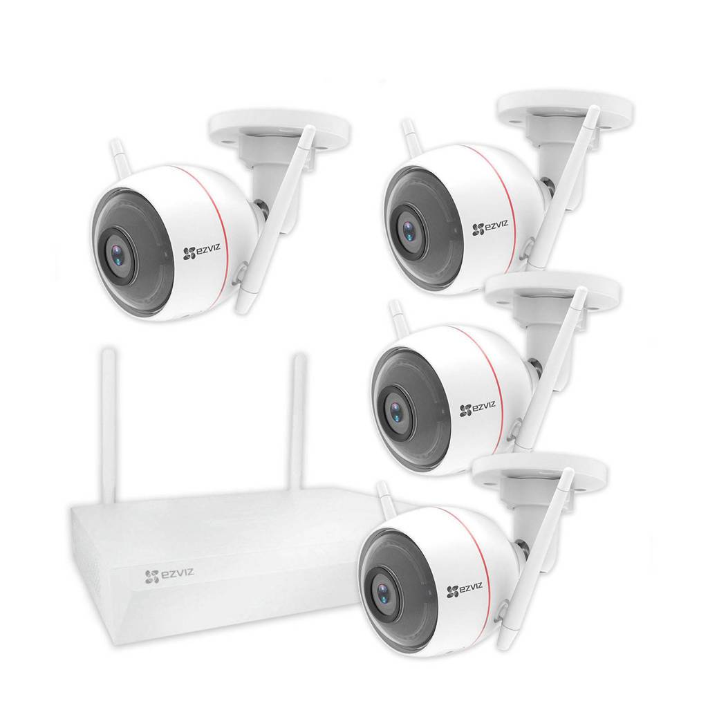 Kit De Seguridad Ezviz Ezwireless X5c 4 Canales 1tb