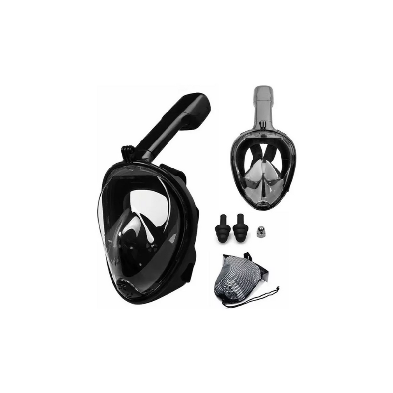 Mascara Snorkel Ninja Visores Buceo Negro.