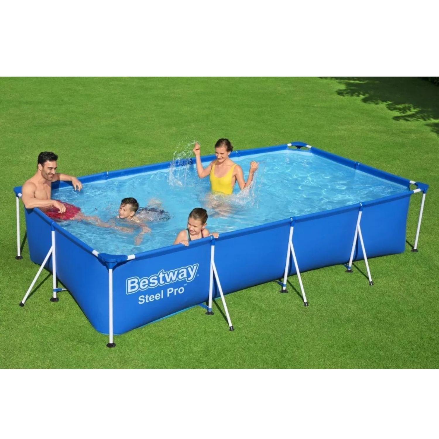 Alberca Rigida Rectangular Estructural 4 mts Largo Bestway