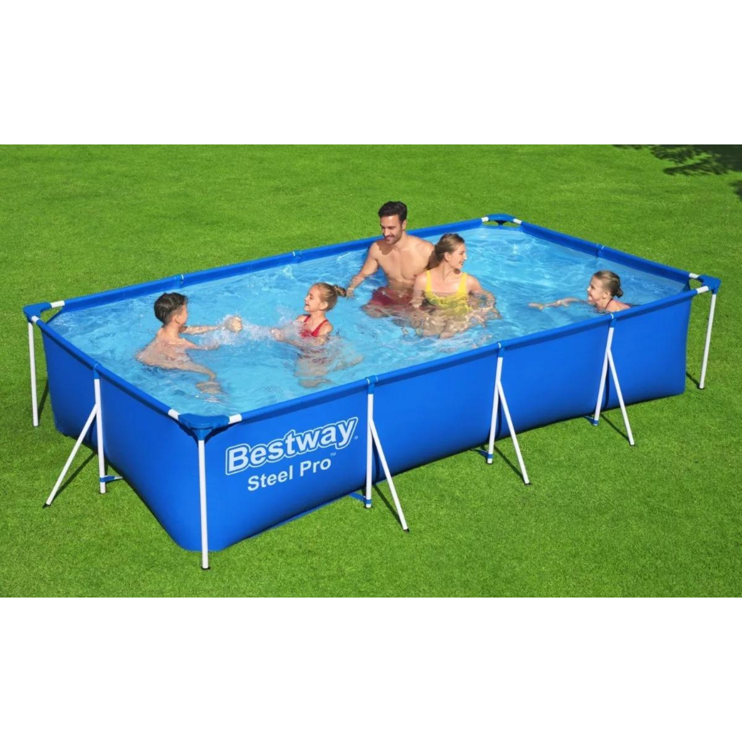 Alberca Rigida Rectangular Estructural 4 mts Largo Bestway