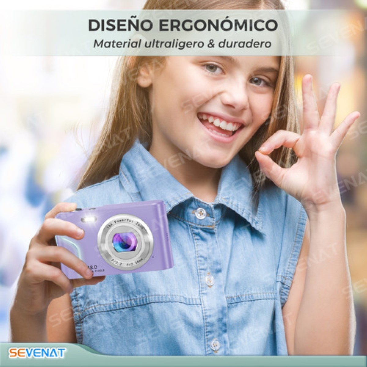 Cámara Digital 1080p Fhd Video Audio Webcam Principiante morada