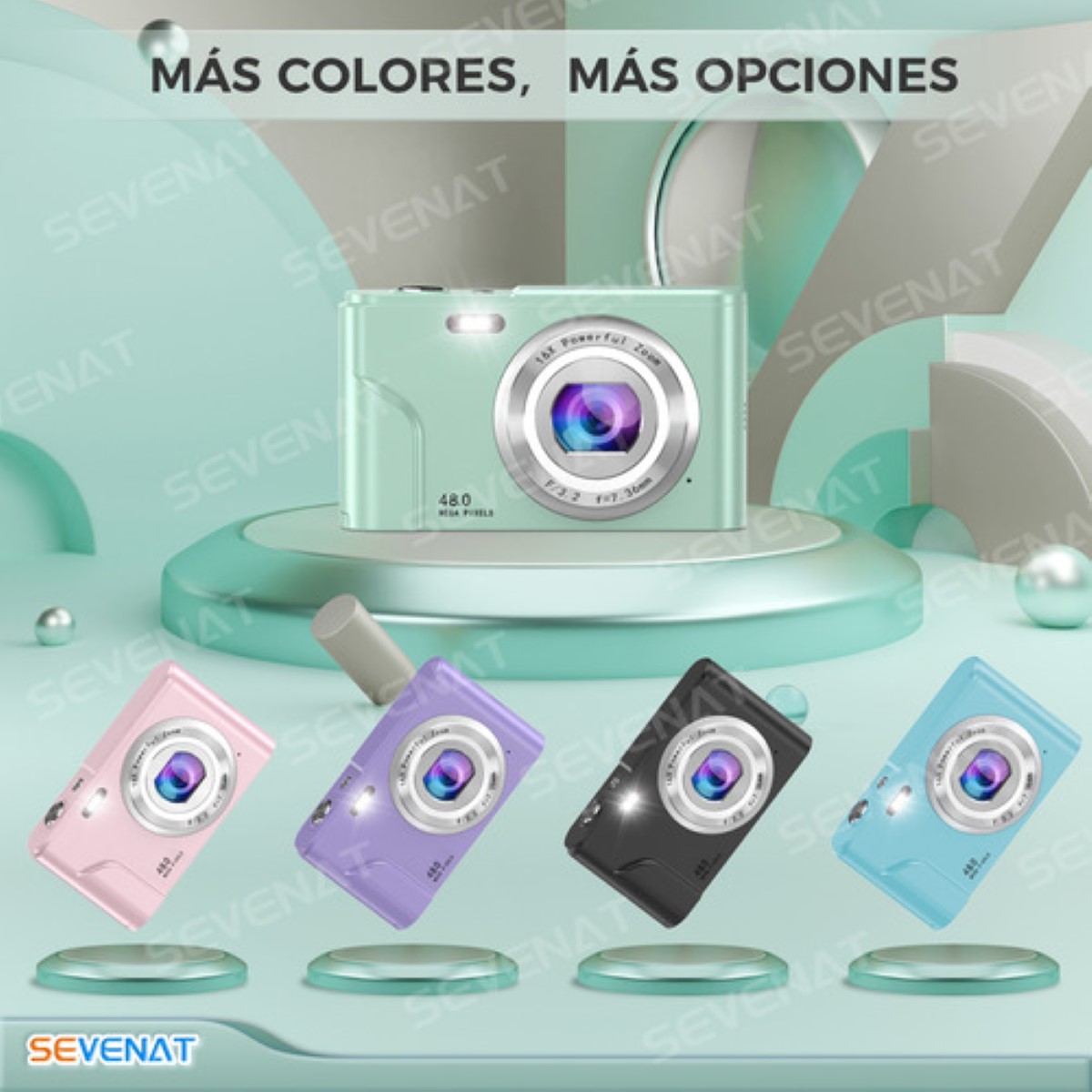 Cámara Digital 1080p Fhd Video Audio Webcam Principiante verde