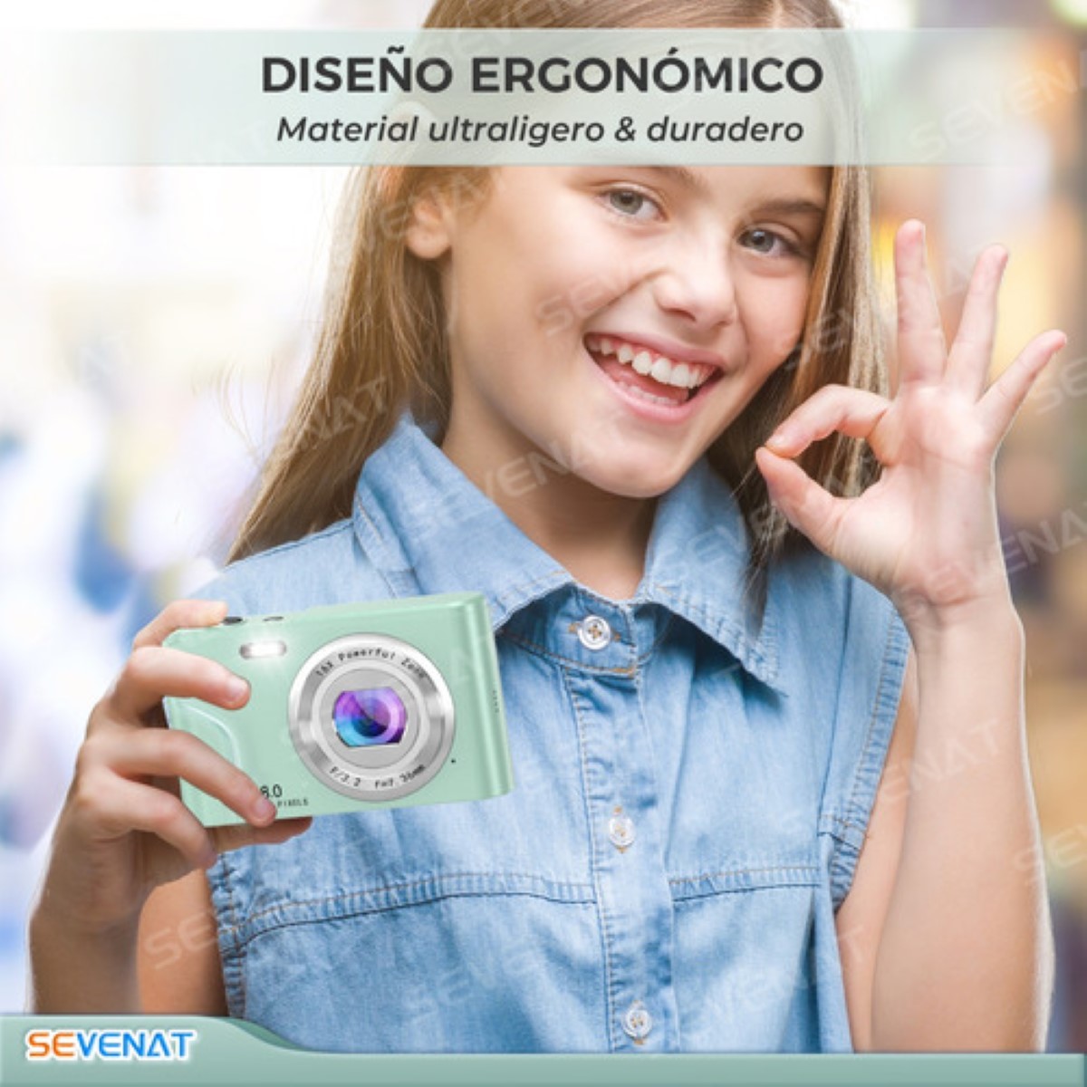 Cámara Digital 1080p Fhd Video Audio Webcam Principiante verde