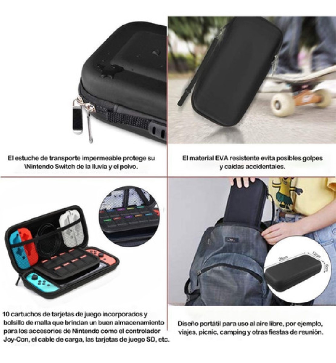 Kit De 25 Accesorios Funda Para Nintendo Switch Oled Estuche