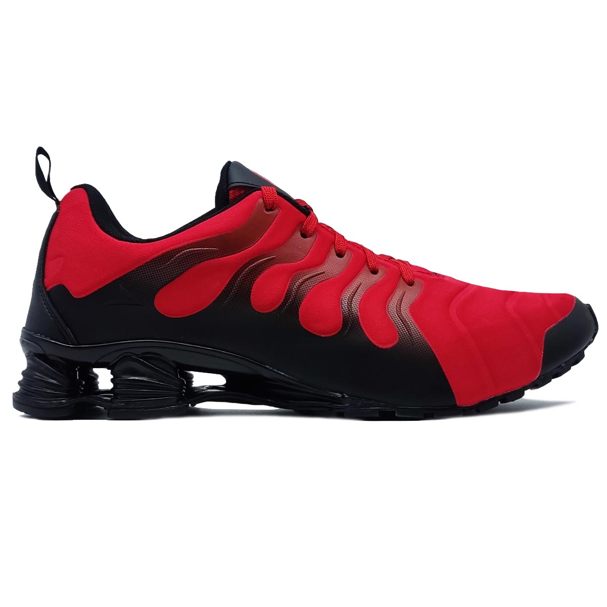 Tenis Pirma 4028 Rojo Negro Hombre Deportivos Ejercicio 