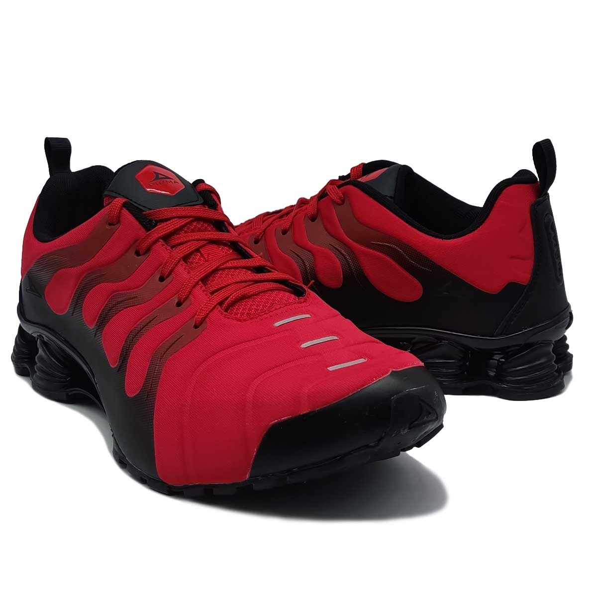 Tenis Pirma 4028 Rojo Negro Hombre Deportivos Ejercicio 