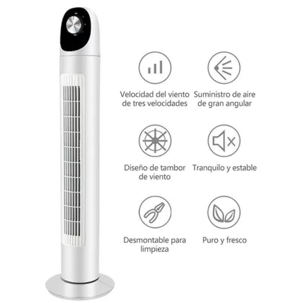 Ventilador de torre sherryzzz BT11-080 turbo blanco 120 V