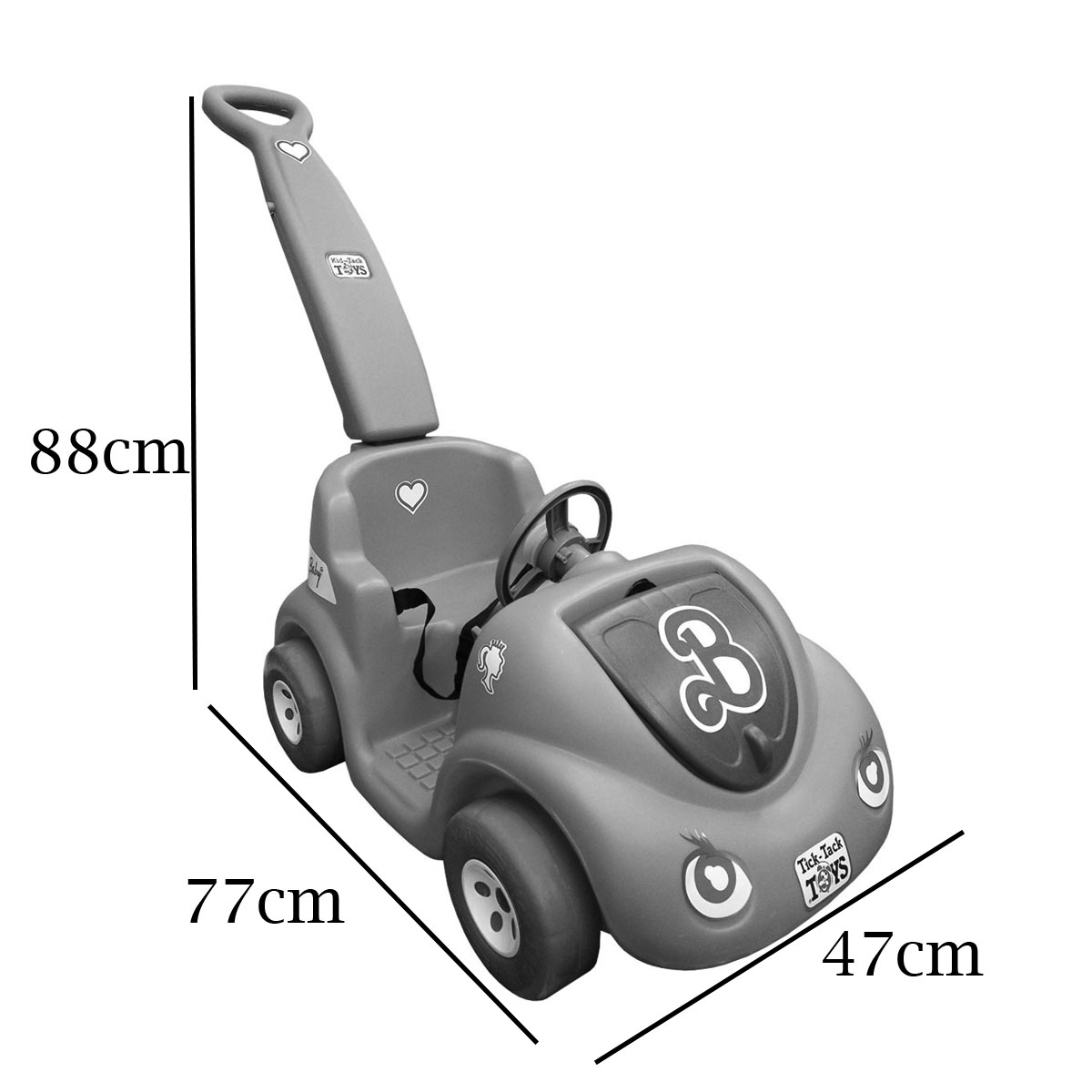 Montable para niños Mini Car Tick Tack Rojo .