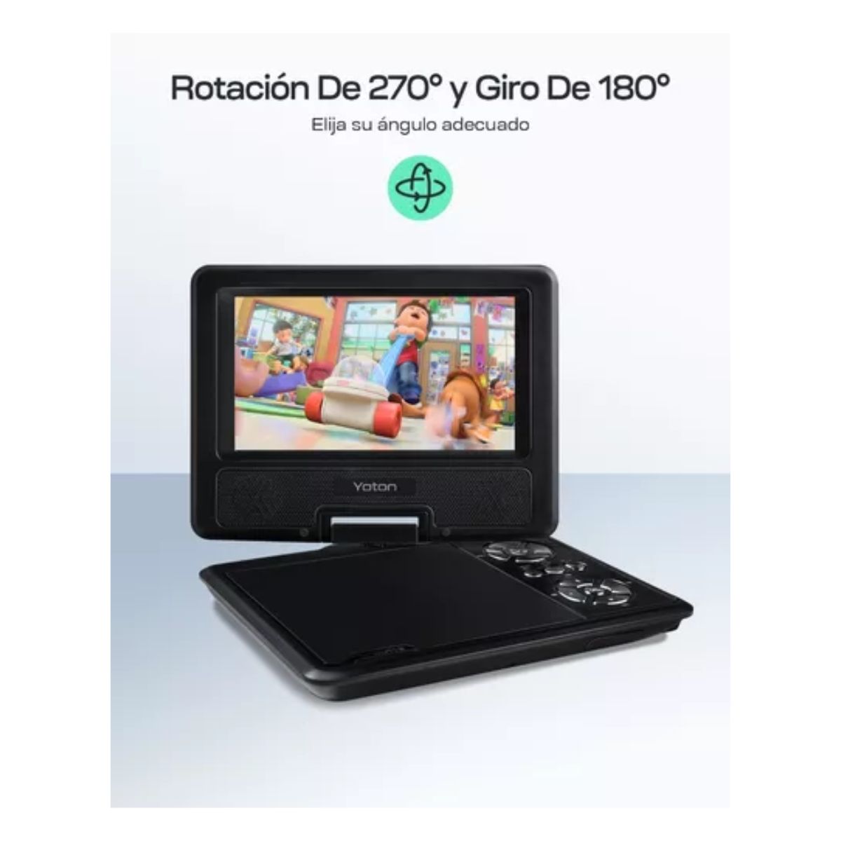 Reproductor Dvd Para Niños Yoton Portátil 7.5 Pulgadab negro