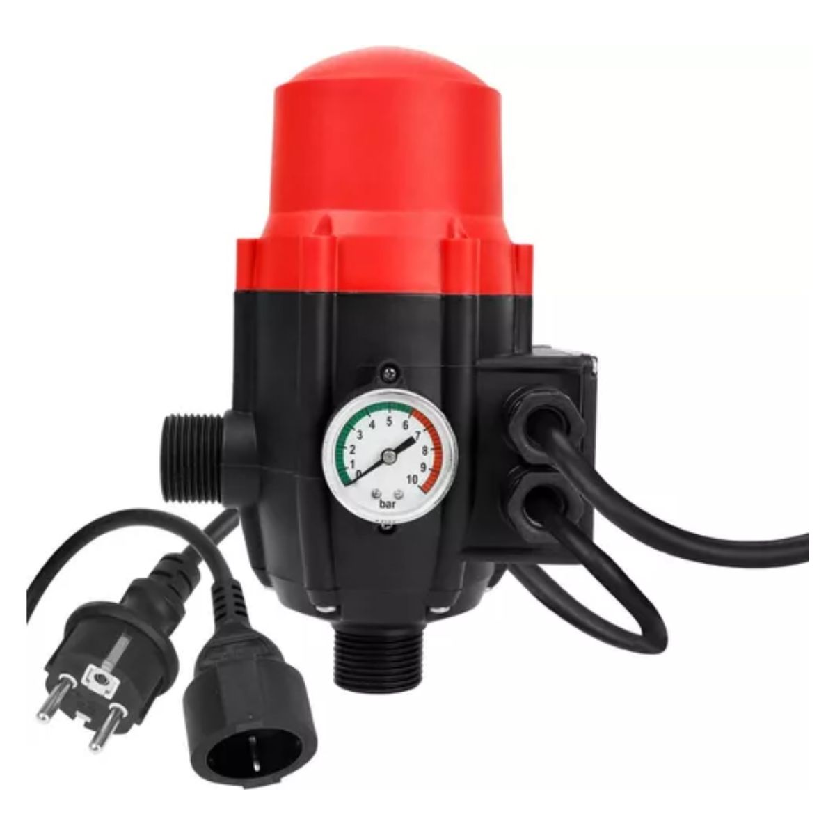 Control Automático De Presión Bomba Agua 10 Bar 1.1kw G1 NEGRO/ROJO