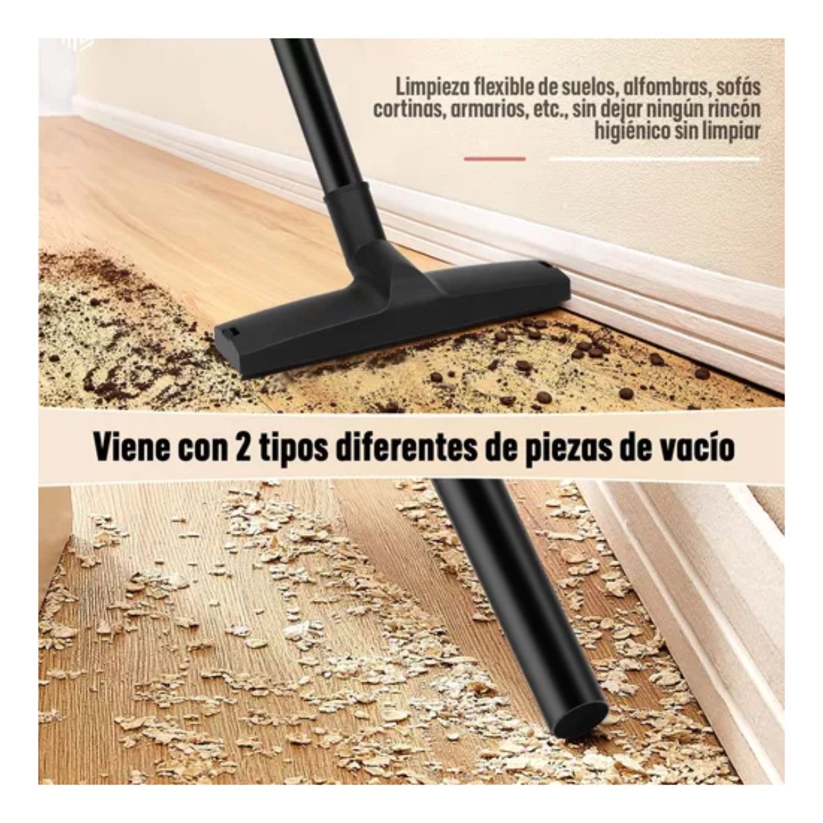 Aspiradora Potente Canister De Cilindro Para Casa, 17kpa NEGRO/ROJO