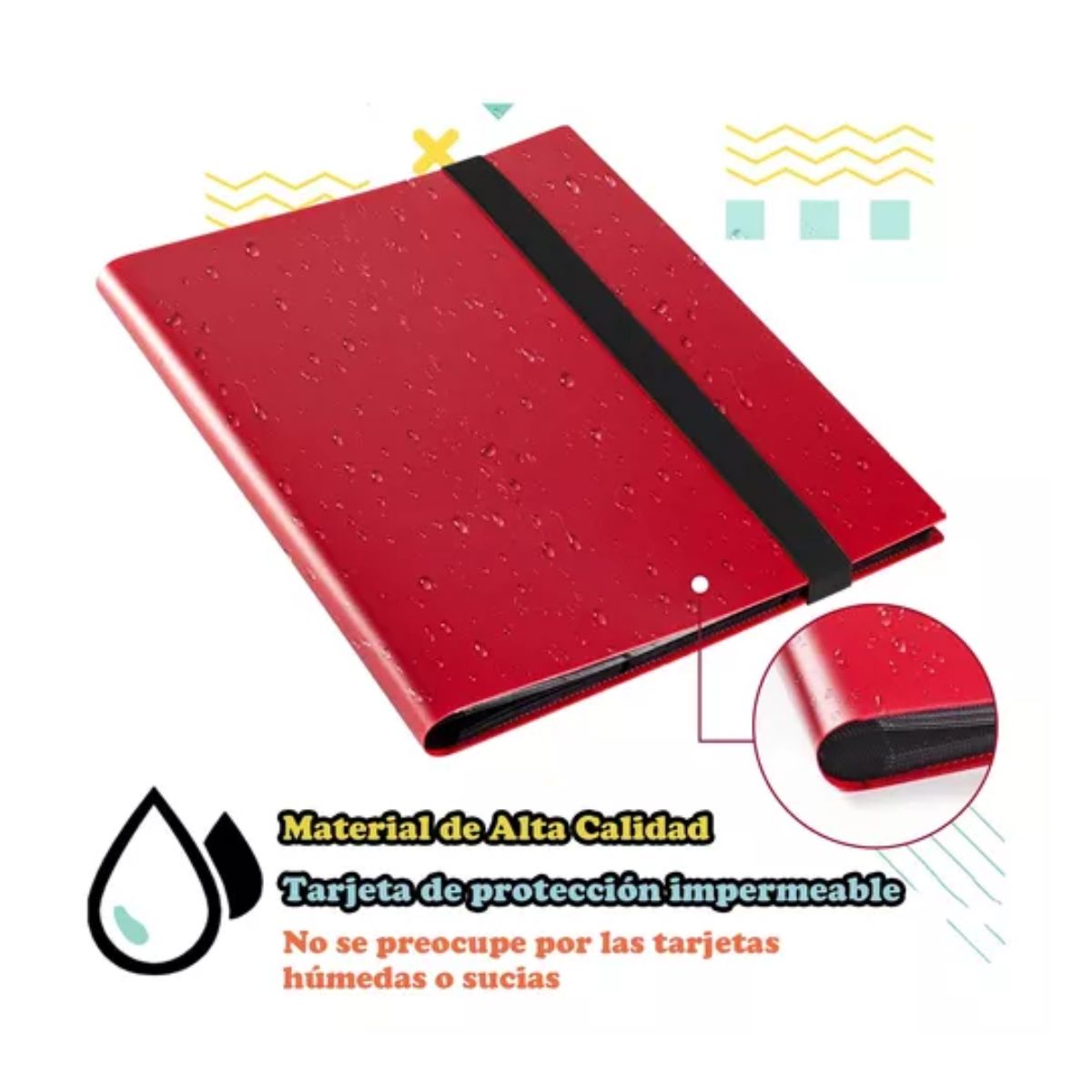 Carpeta Para Cartas Coleccionables De Yu-gi-oh! (4 Bosillos) ROJO