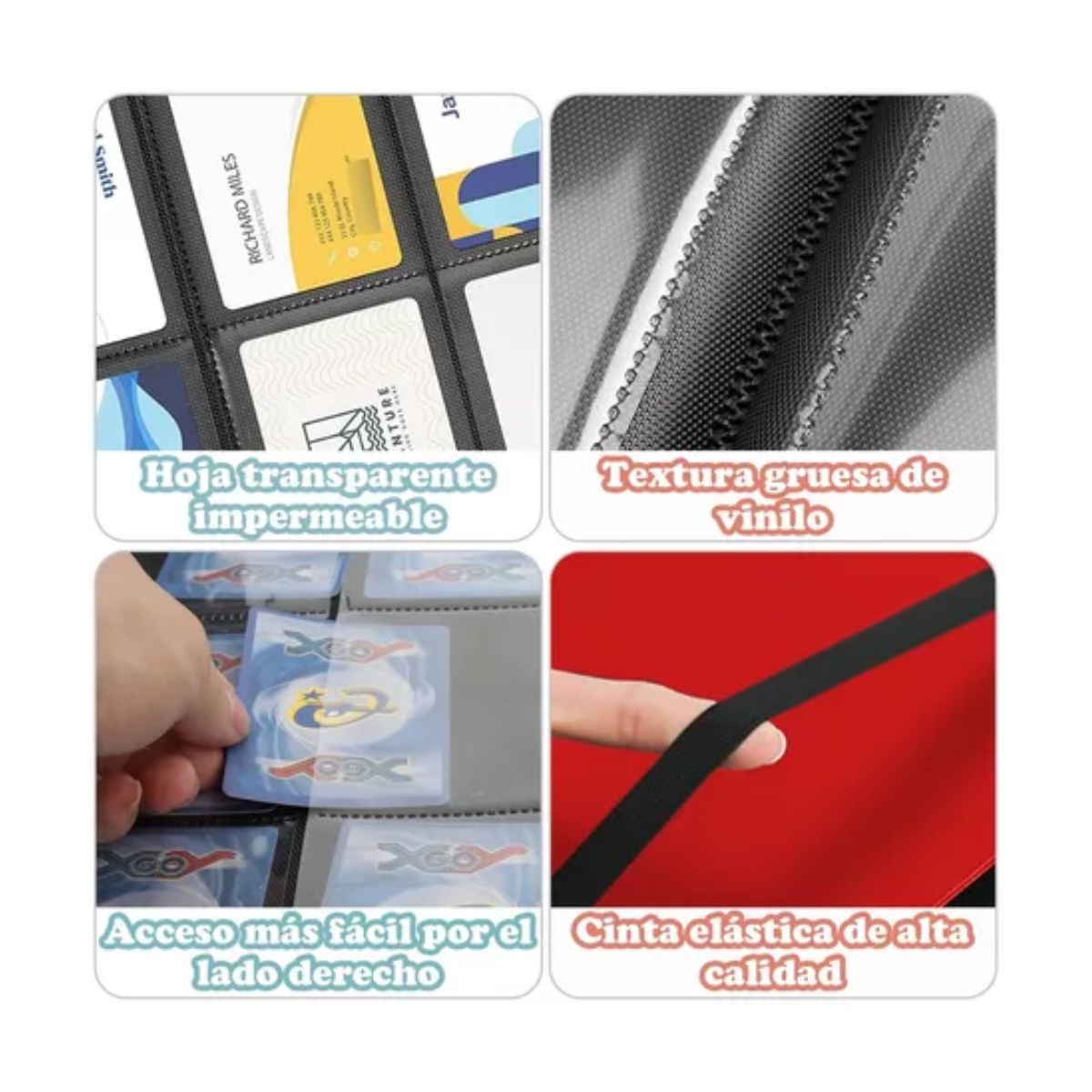 Carpeta Para Cartas Coleccionables De Yu-gi-oh! (4 Bosillos) ROJO